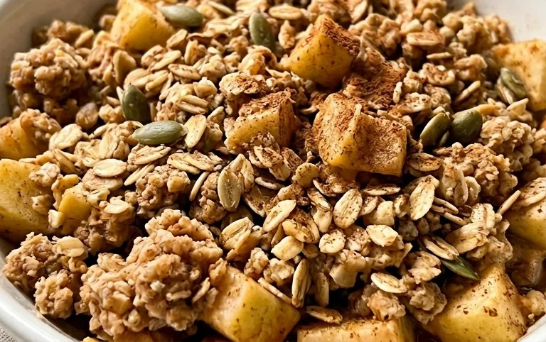 Healthy Breakfast Apple Crum extractble