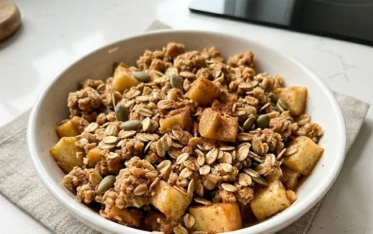 Healthy Breakfast Apple Crum extractble