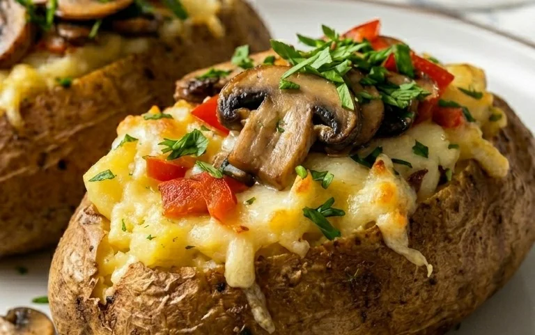 The Ultimate Stuffed Baked Potatoes with Mushrooms
