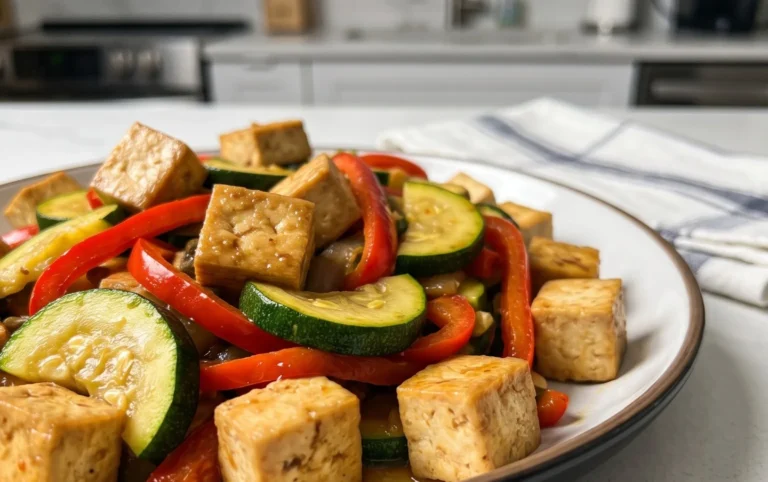 Zucchini Stir Fry With Tofu (Vegan)