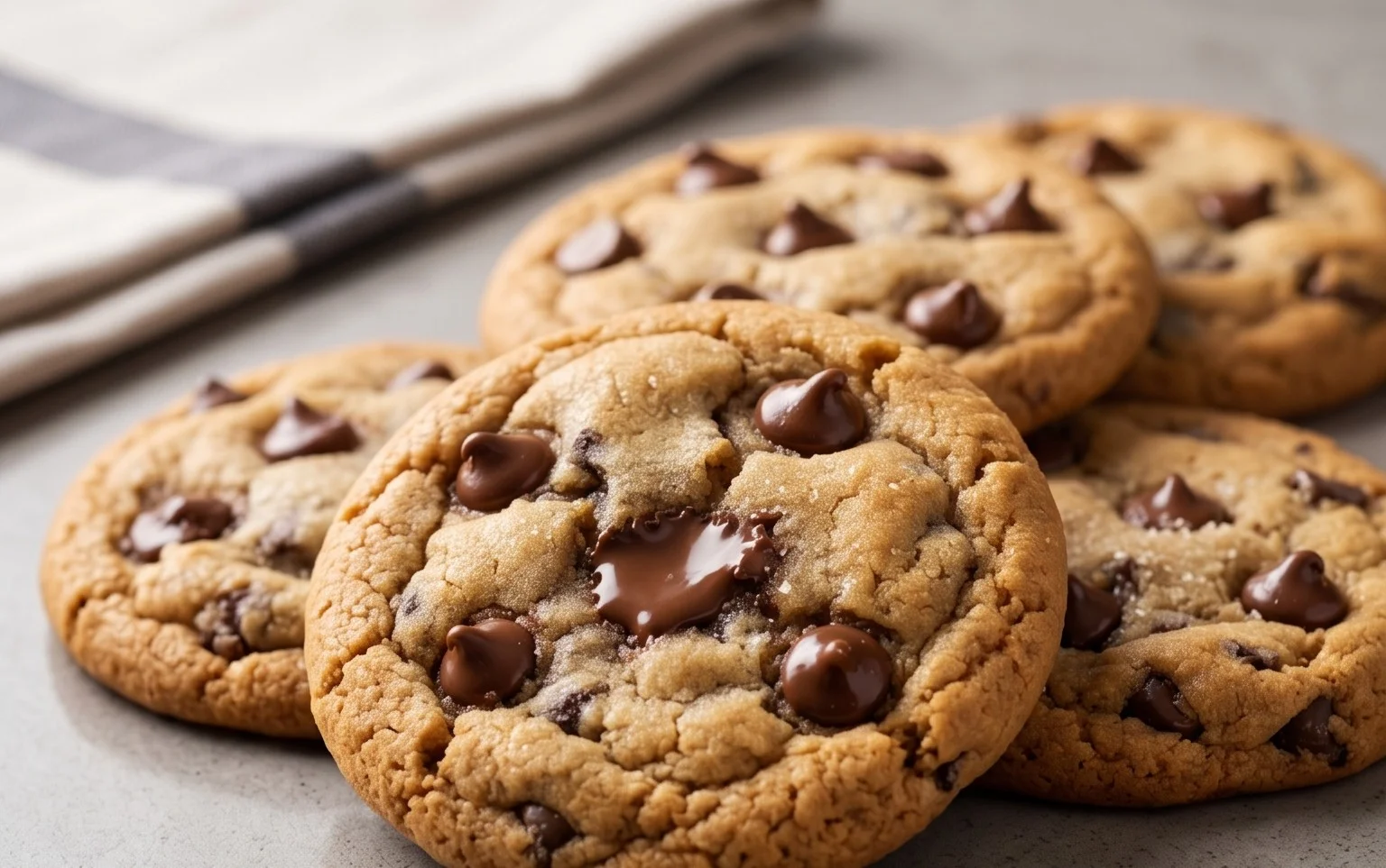 Crispy and Chewy Chocolate Chip Cookies