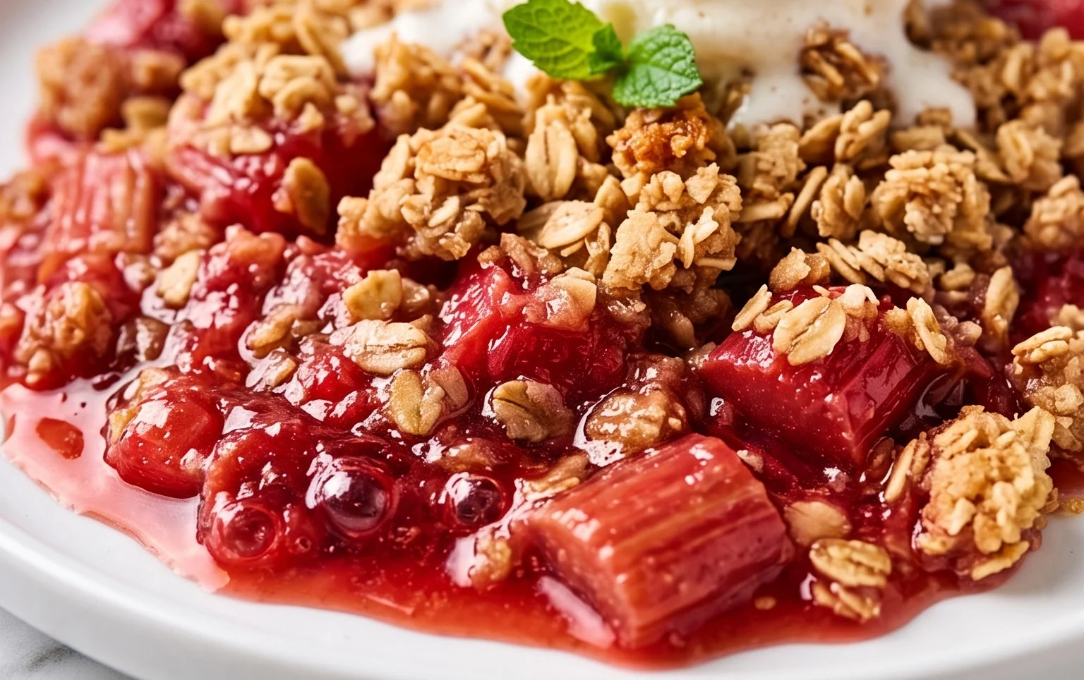 Easy Rhubarb Crisp