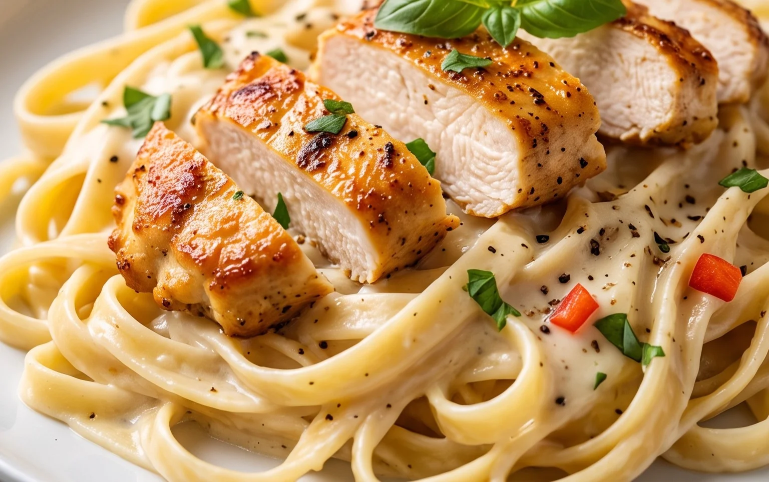 Low Calorie Chicken Alfredo