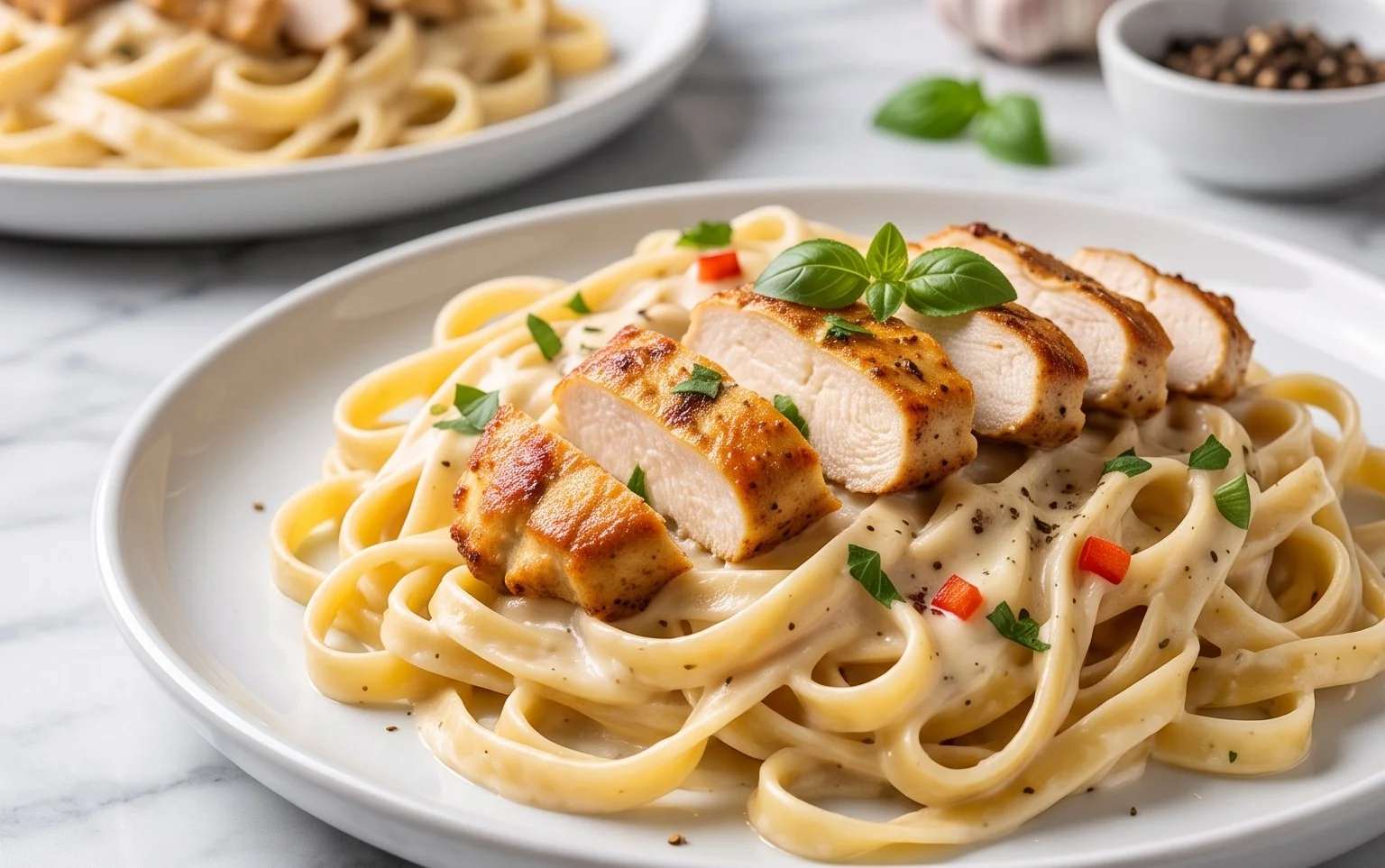 Low Calorie Chicken Alfredo