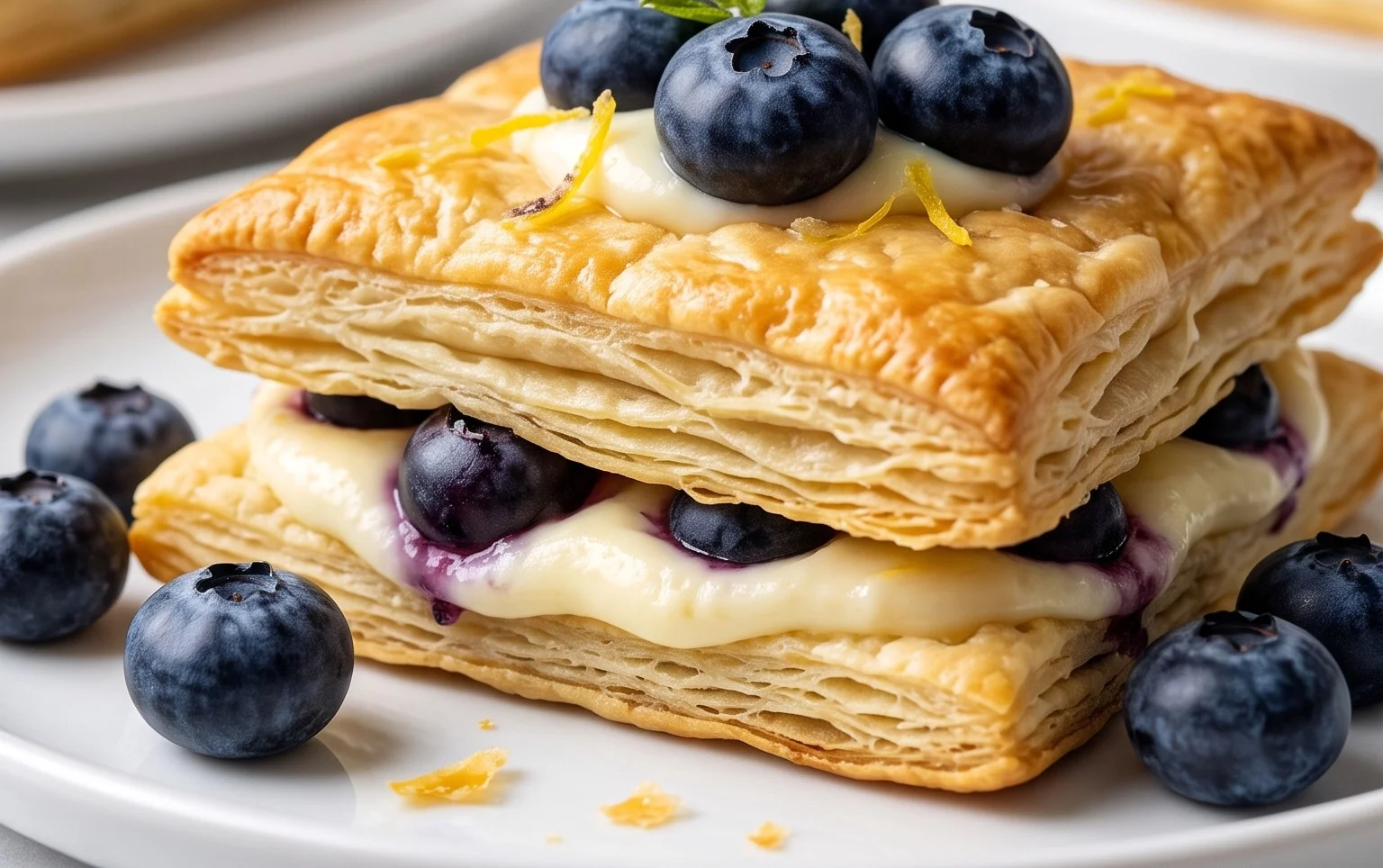 Blueberry Cream Cheese Puff Pastry