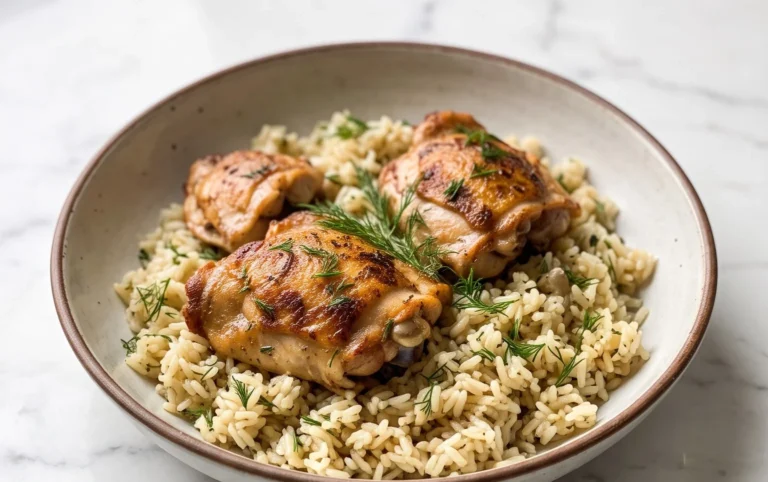 Greek Chicken and Lemon Rice (30 Minutes, One-Pot)