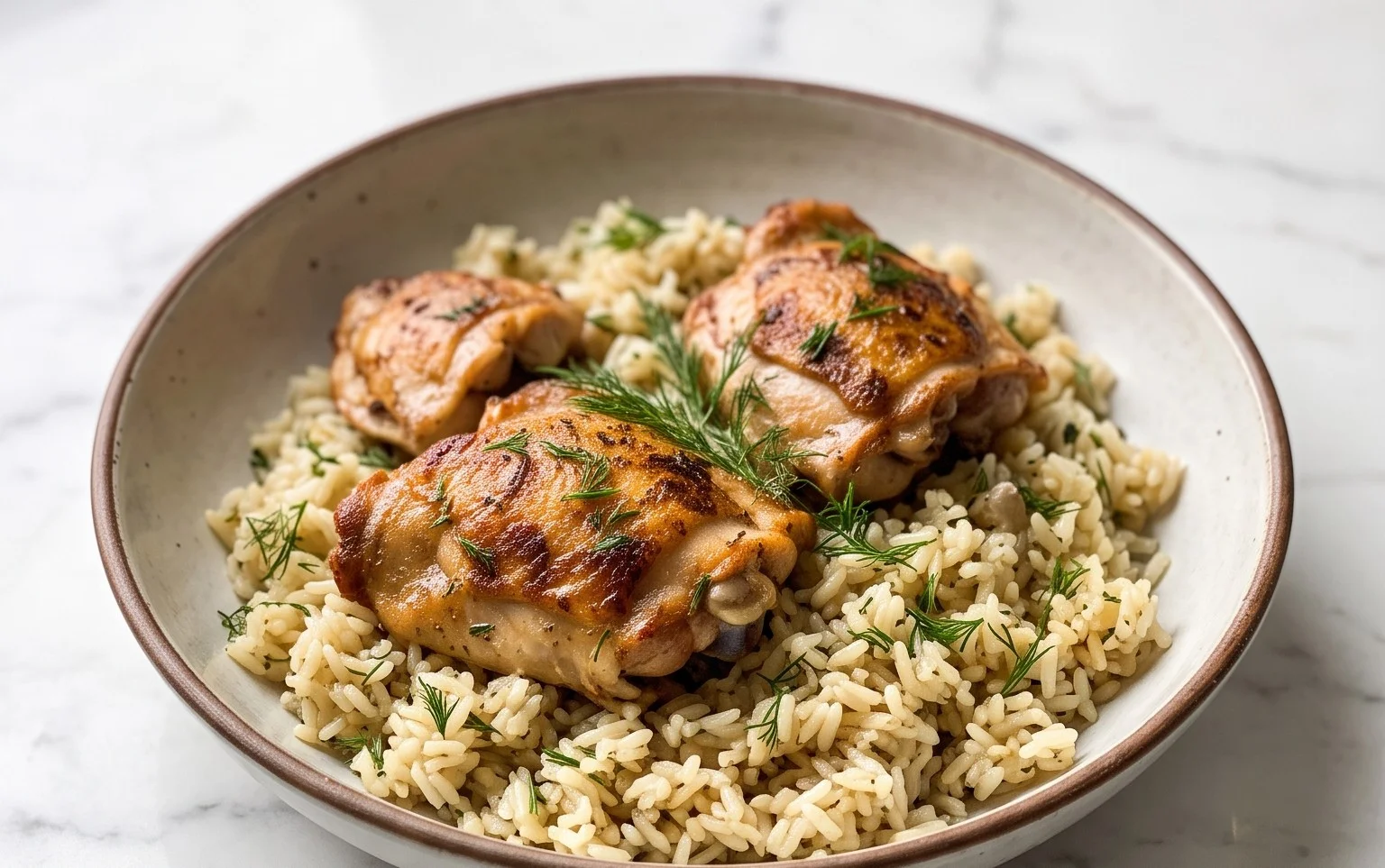 Greek Chicken and Lemon Rice (30 Minutes, One-Pot)