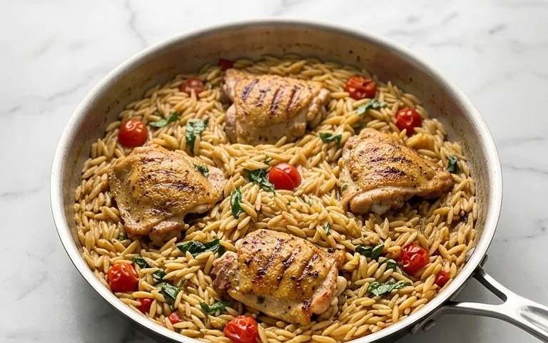 Chicken Orzo (30-Minutes, One-Pan)