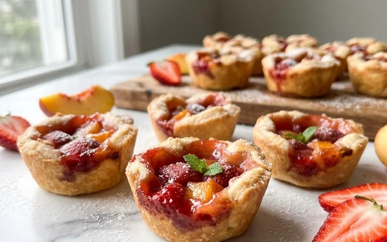 Strawberry Peach Pie Bites