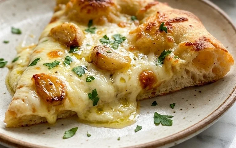buttery garlic pizza