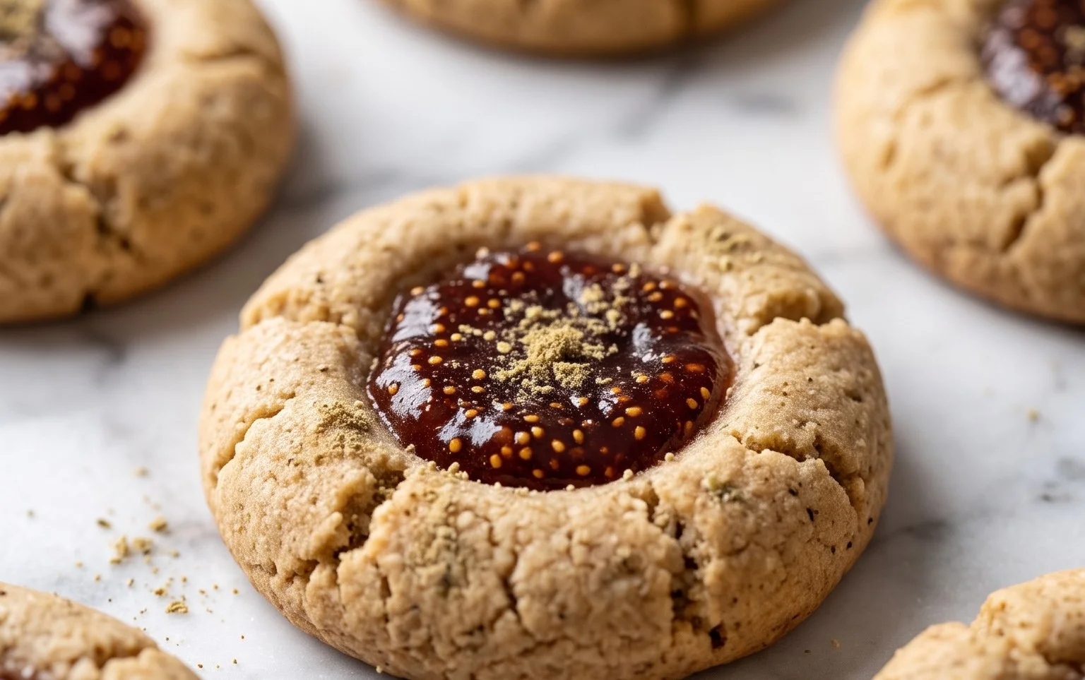 Cardamom Fig Thumbprint Cookies
