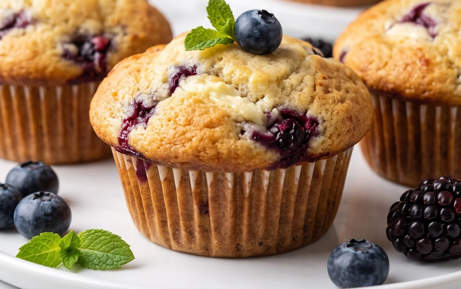 Berry Cream Cheese Muffins