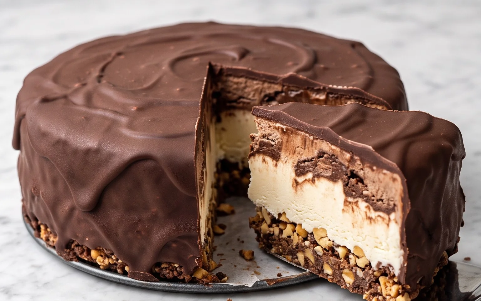 Buster Bar Ice Cream Cake