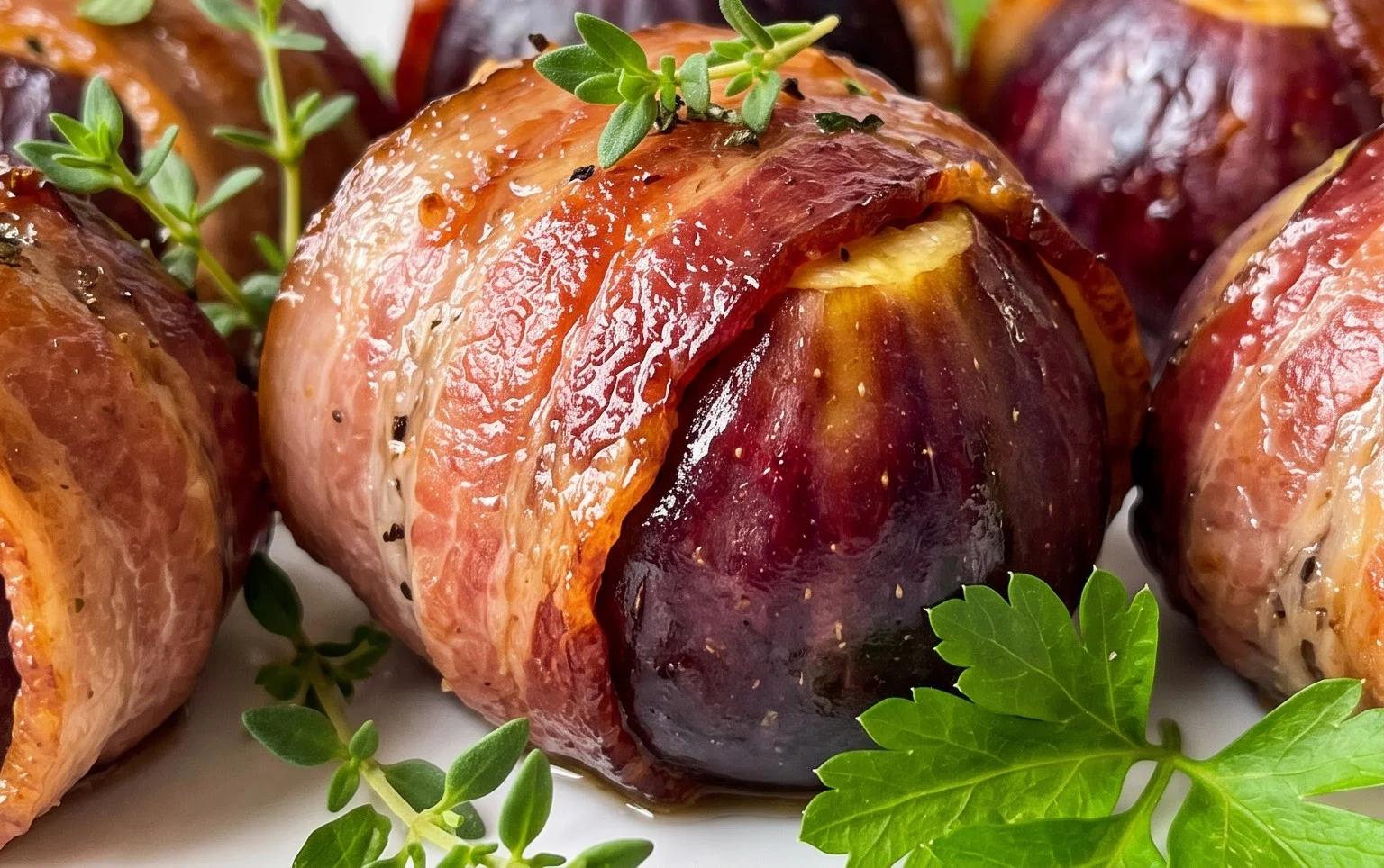 Beef Bacon Wrapped Stuffed Figs