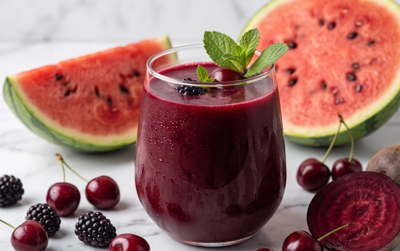 Watermelon Cherry Berry Beet Juice